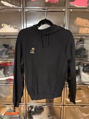 OVO Black Hoodie with Gold Owl Embroidery